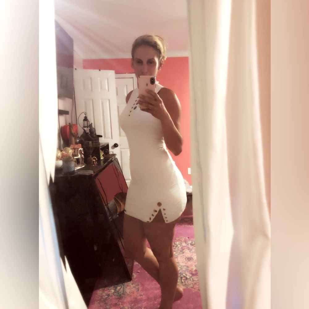 Pitbull white dress
